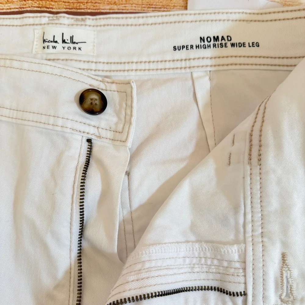 Nicole‎ Miller Jeans Nomad Super High Rise Wide Leg Crop Women Size 16